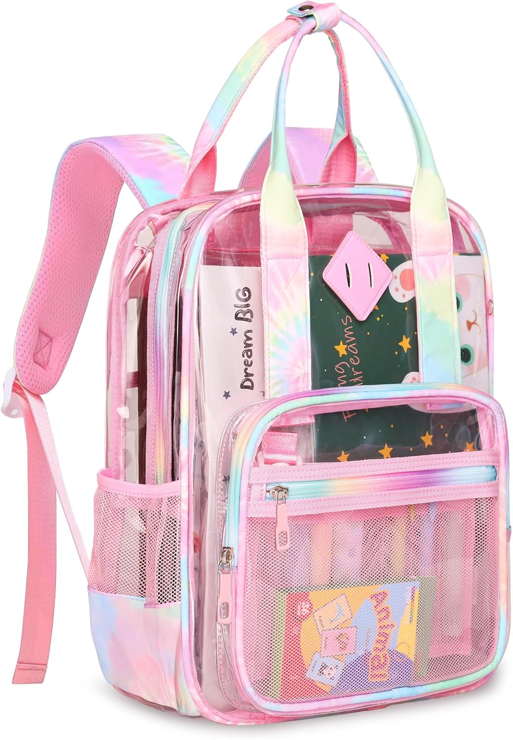 Clear Backpack-pink